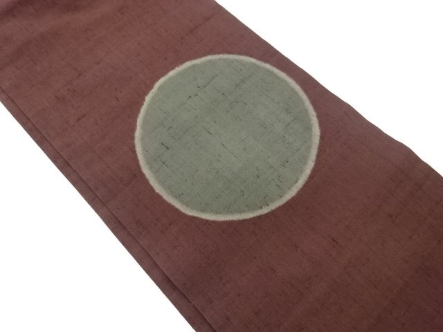 JAPANESE KIMONO / NAGOYA OBI / TSUMUGI / ROUNDEL PATTERN 